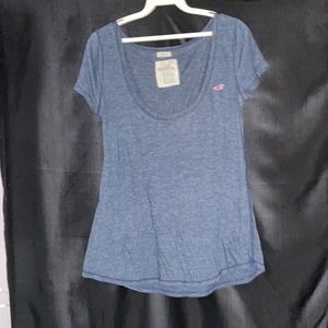 Hollister T-shirt blue sheer